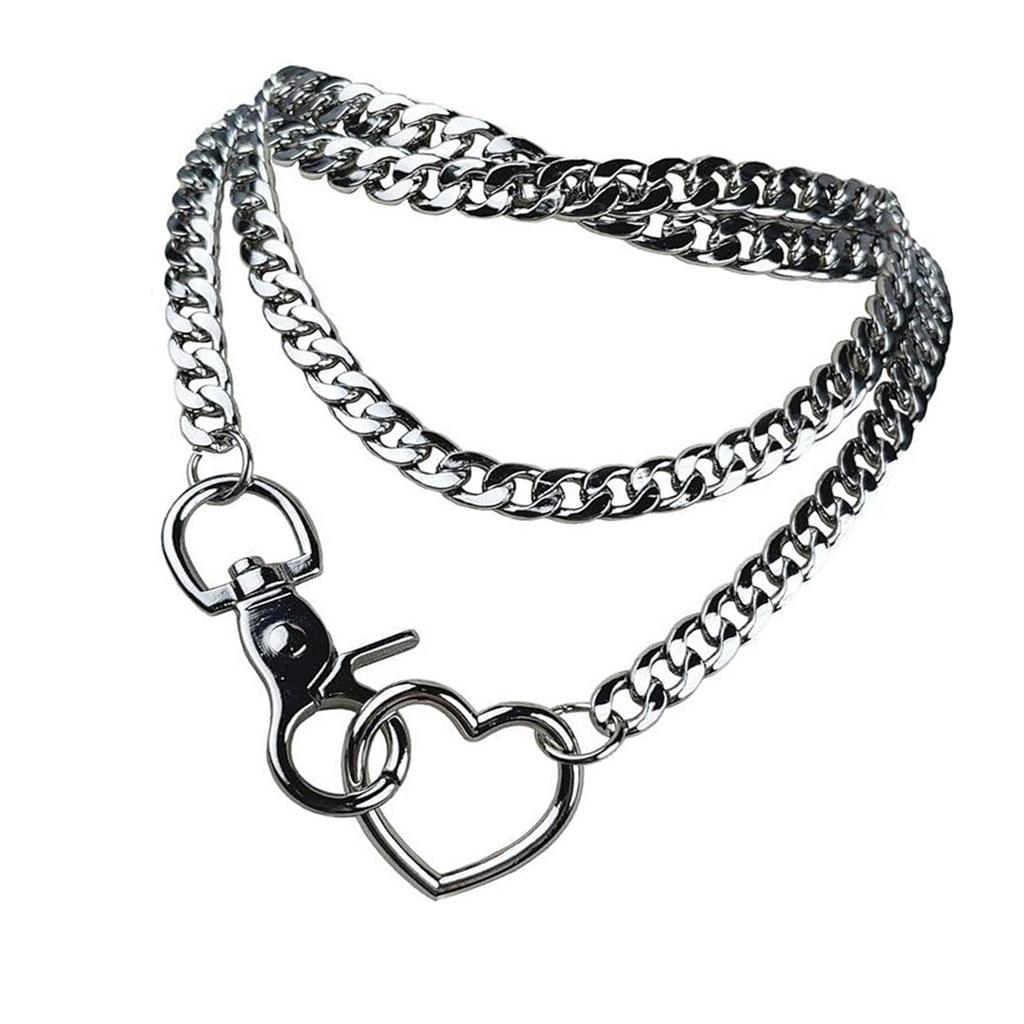 Chic Multi Layer Cuban Chain Necklace Versatile Y Designs Necklace Multi Layer Cuban Chains for Edgy Streetwear Look