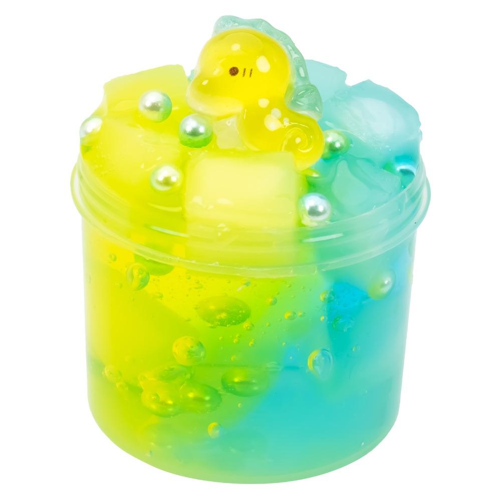 

Кристалічний слайм Jelly Cube 70 мл Хрусткий слайм Слайм з блискітками Набір для слайму для дівчаток хлопчиків Blue/Yellow