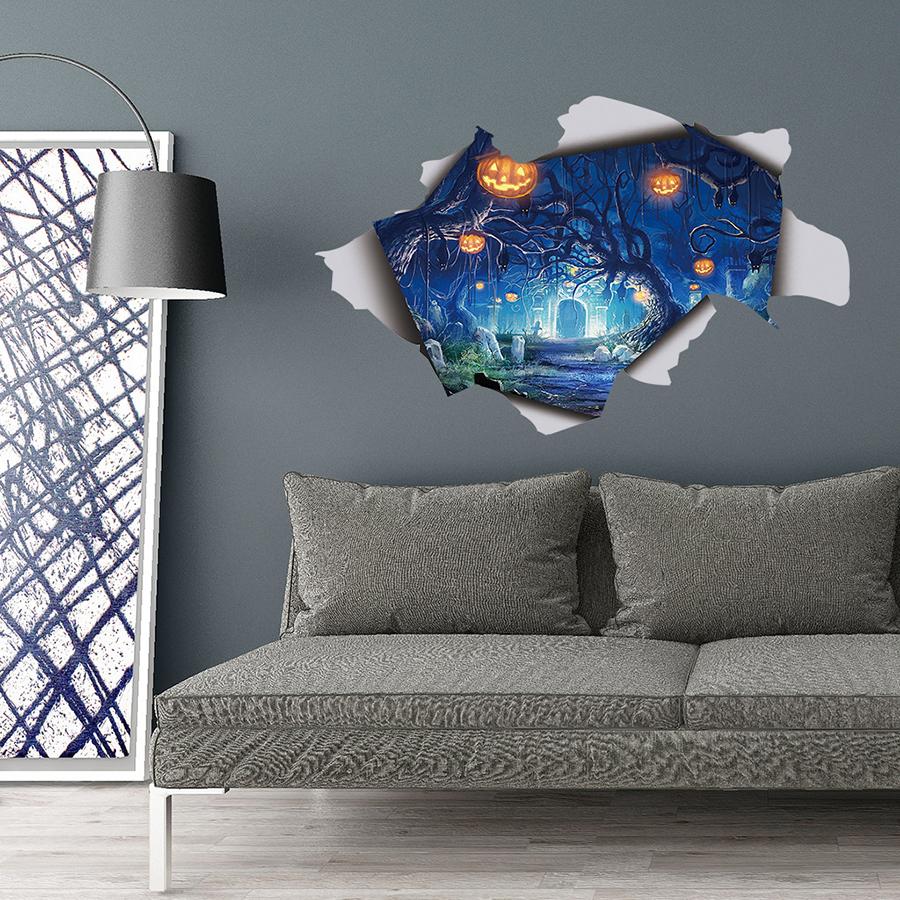 Halloween Horror Wall Sticker, Spooky Stickers & Floor Decals for Halloween Party, Haunted House & Home Horror Decorations