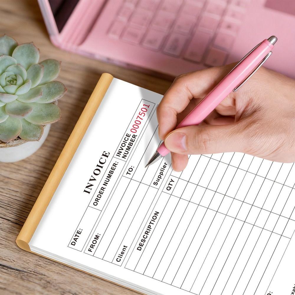 Signature Line Duplicate Invoice Book Tear-Off Commercial Invoice Pad  Business