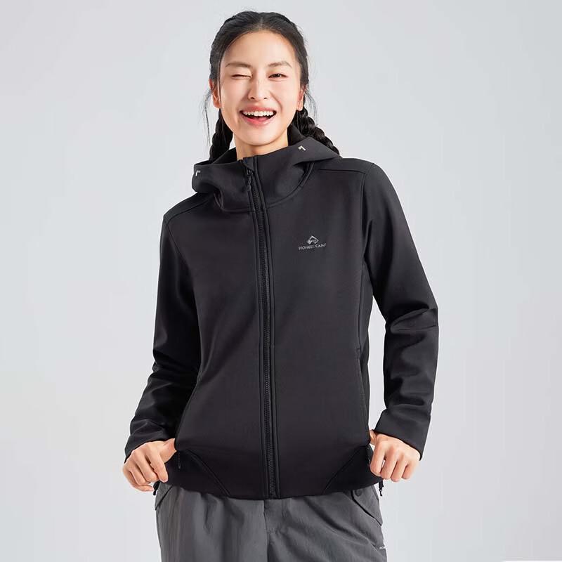 Pioneer Camp Women's Fleece-Lined Softshell Hiking Jacket