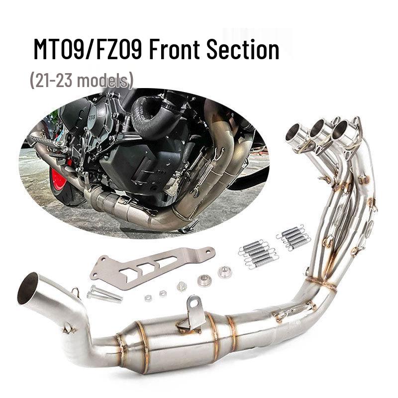 New Front Bend Exhaust Pipe for 2021-2025 MT09/FZ09 Motorcycles
