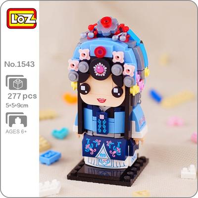 LOZ 1543 Opera di Pechino Classica Cina Antica Bella Donna Modello 3D Fai da te Mini Blocchi Mattoncini Giocattolo da Costruzione senza Scatola