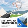 20 Pcs Flat Bungee Cord Set 20 mm Heavy Duty Bungee Straps with S-Hook
