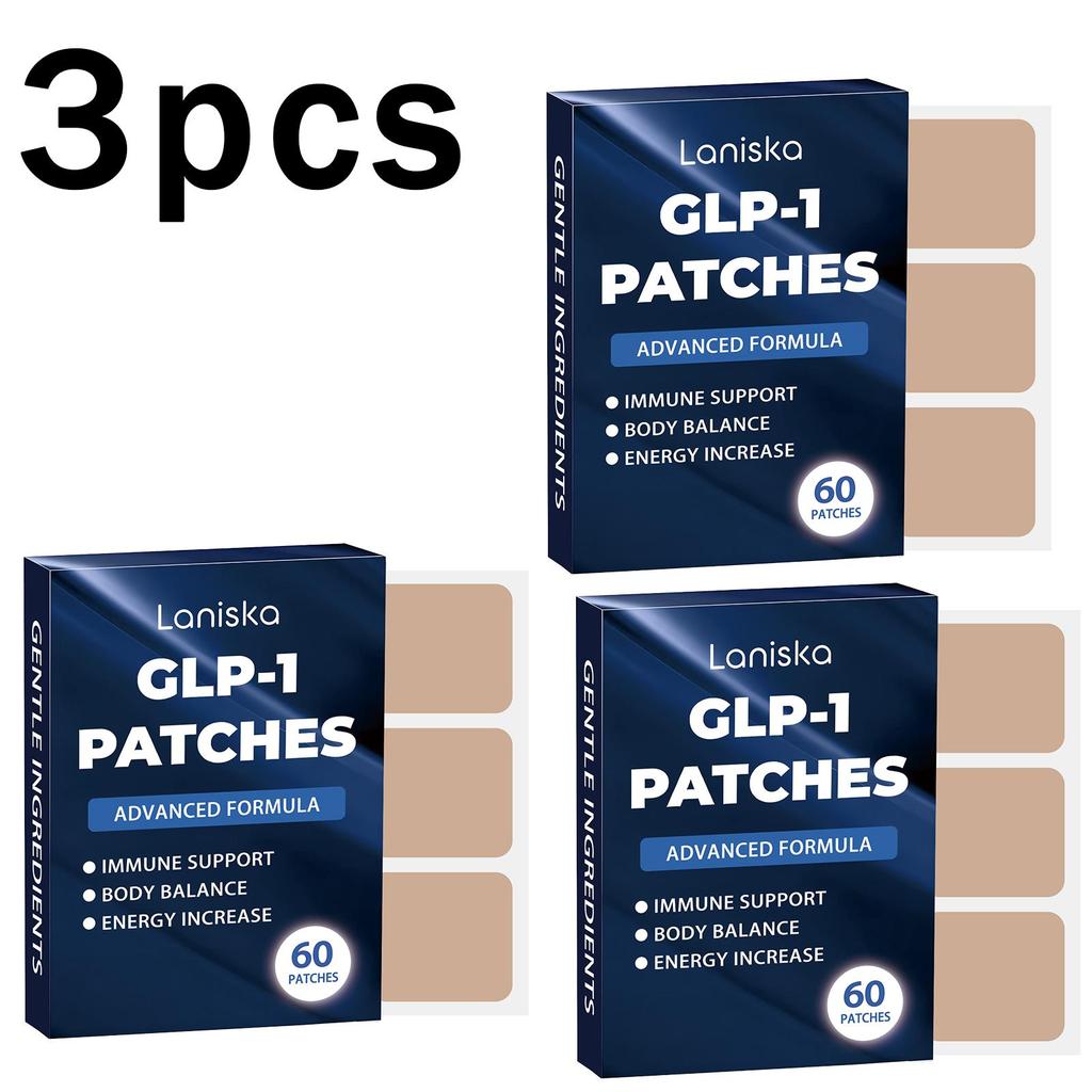 60 pcs Laniska GLP-1 Patches - Glutathione Patches for Daily Focus & Body Care, Relieve Fatigue, Boost Energy, Convenient Skin Patch