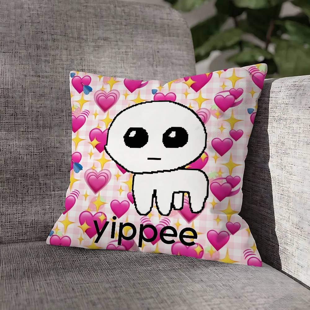 TBH Autism Creature Yippies Pillow Case For Sofa Decor Car Office Room Printing Cushion Cover Decorations and Protector
