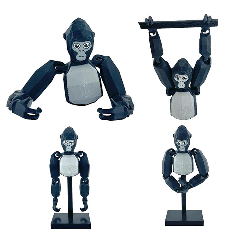 Gorilla Tag Monke 3D tištěné panenky Kreslená zvířecí hračka Narozeninový vánoční dárek pro děti 3D tištěné hračky s pohyblivými klouby