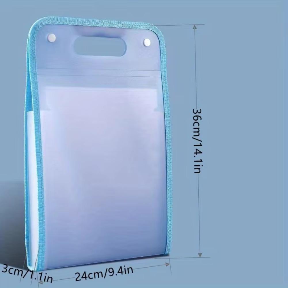 Partitioned Structure A4 File Folder Accordion File Organizer New Document Bag Office Use