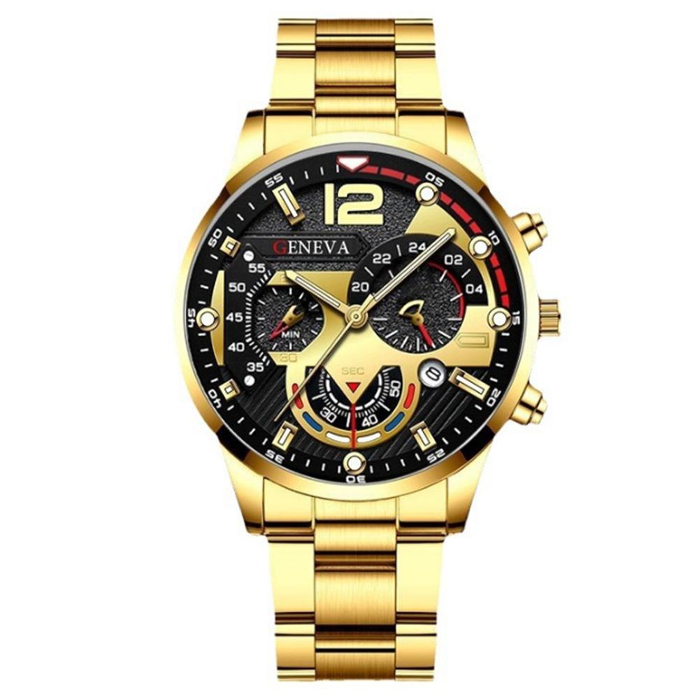 New Suit Fashion Business Calendar Watch Men'S Steel Belt Watch Watch Business Explosion Bracelet Men'S Watch
