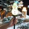 LED Snowman Solar Garden Light Outdoor Ground Stake Light Solar Powered Xmas Pathway Lights For Christmas Lawn Yard Decoration