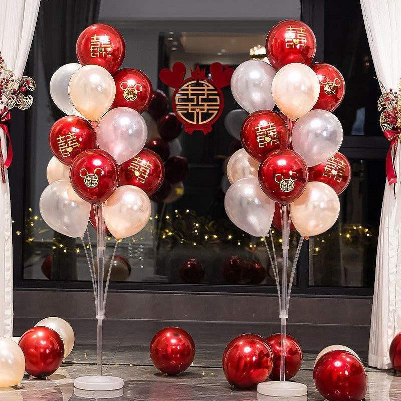 Romantic Wedding Room Balloon Decoration Set for Bedroom and Table