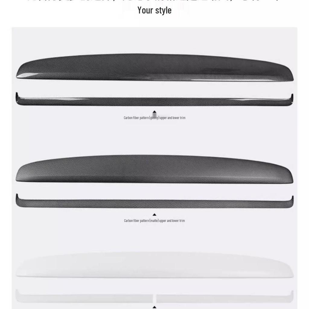 25th Anniversary Edition Carbon Fiber Dashboard Decorative Strip for Model 3/Y Console.