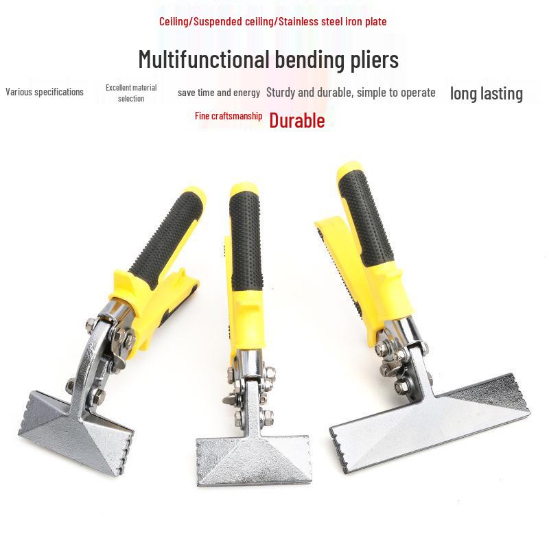 Electrician Multi-Function Folding Edge Sealing/Bending Pliers Straight Pliers - 75mm Wide Head