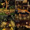 Solar Garden Lights Outdoor Waterproof Firework String Light Smart for Yard Decorative Outside LED Sparkler Lamp 8 Lighting Mode