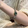 Aesthetic Bead Round Charm Bracelets New Chinese Style Green  Bangle  Auspicious Occasions