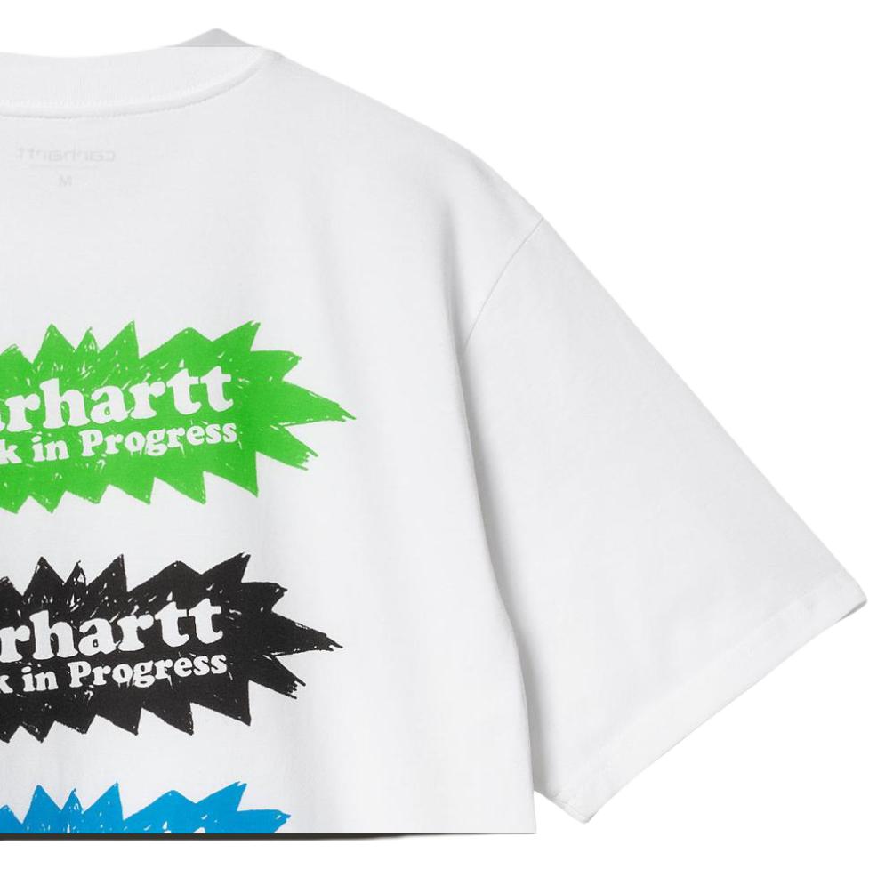 Carhartt WIP S/S Bam T-Shirt Logo Letter Print Crew Neck Short Sleeve T-Shirt Men T-Shirts White I033162-02-XX