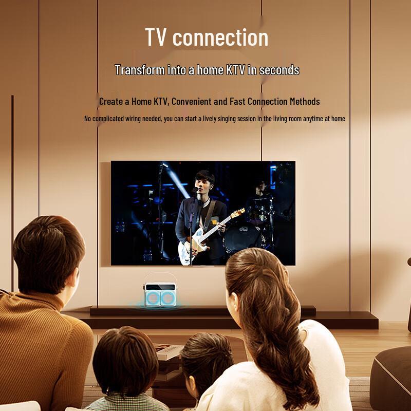 SANSUI V2 Wireless Bluetooth KTV Speaker with Dual Microphones CN plug (adapter included)