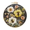 1pc Bee and Flower Pattern Embroidery DIY Fabric Craft Kit with Tools
