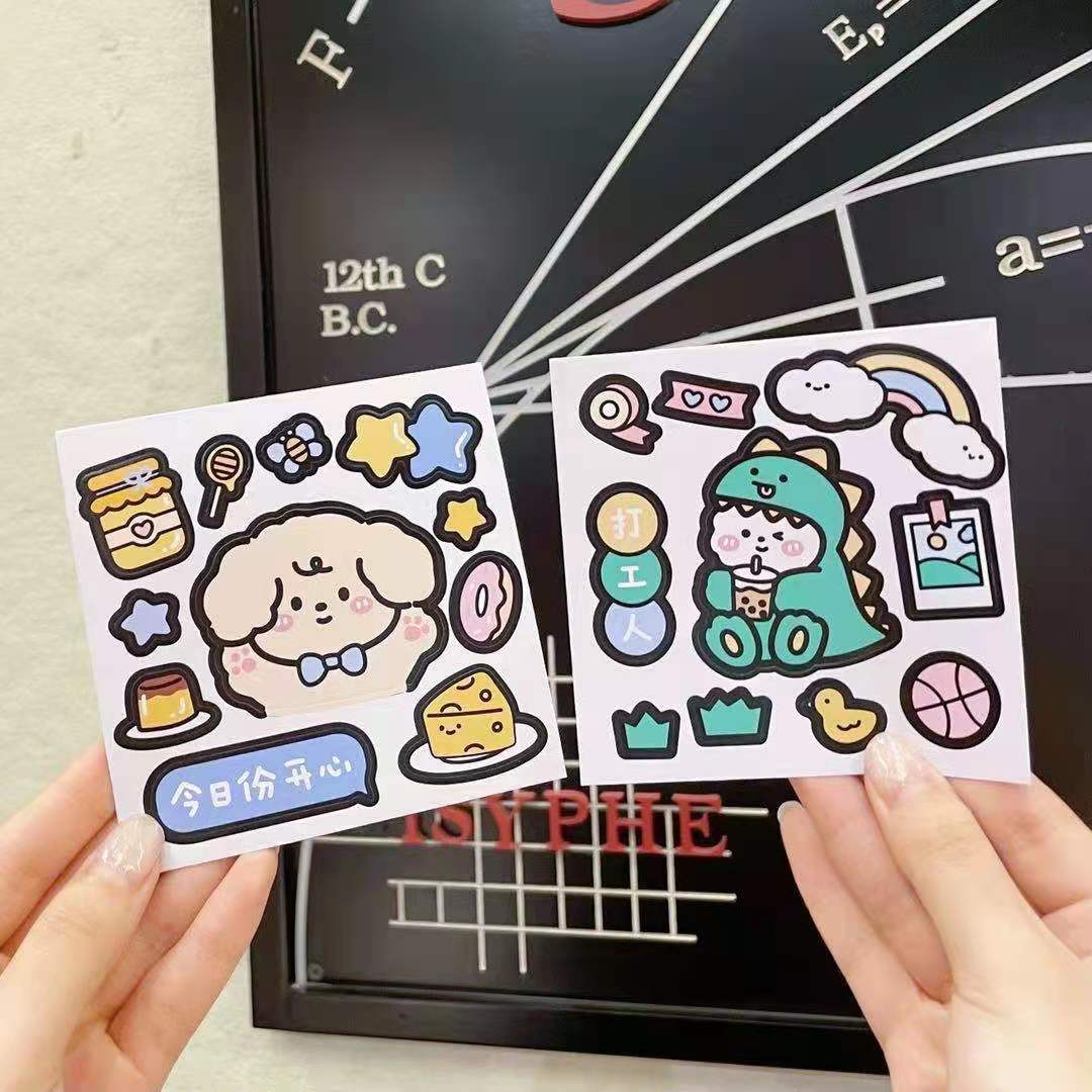 

Korean ins cute sticker cartoon thermos cup sticker creative hand account mobile phone sticker student water cup sticker