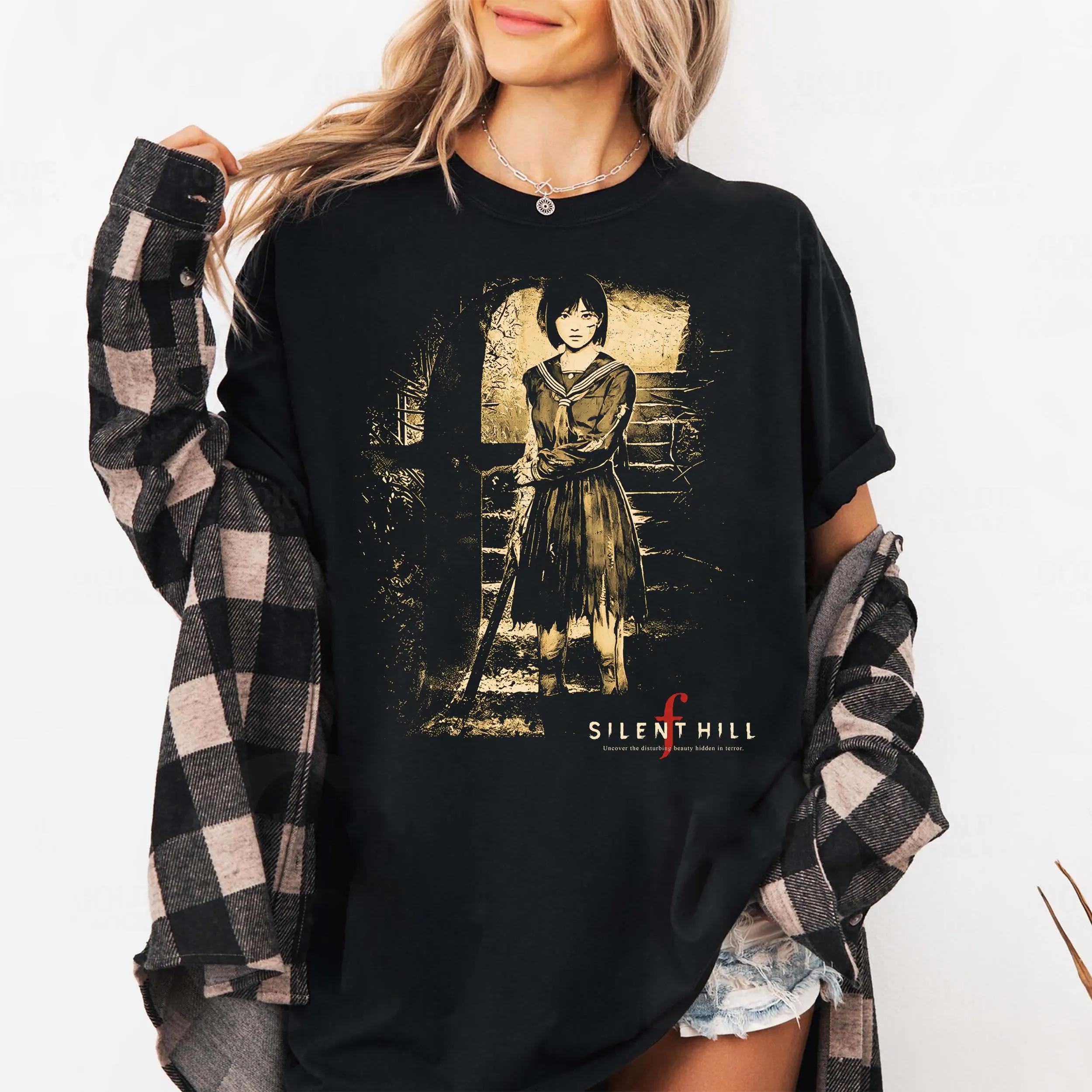 

Plus Size Summer Womens Vintage Silent Hill F TShirt Cotton Breathable Stylish Versatile Street Style Oversized XL