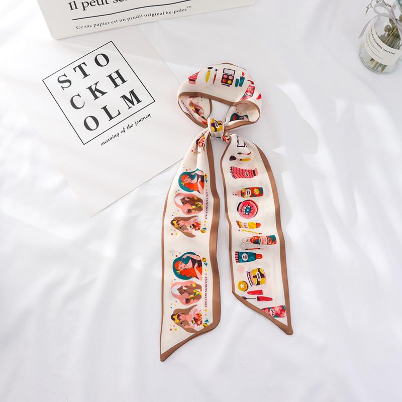 100cm*7cm Summer long fashion female small scarf scarves female flowers hair ribbon hairband women skinny scarf women