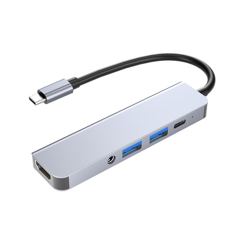 usb c hub Multiport Adapter Type C Hub USB 3.0 HUB RJ45 Docking Station for Laptop MacBook Pro Huawei Lenovo USB C HUB 5IN1 3.5MM