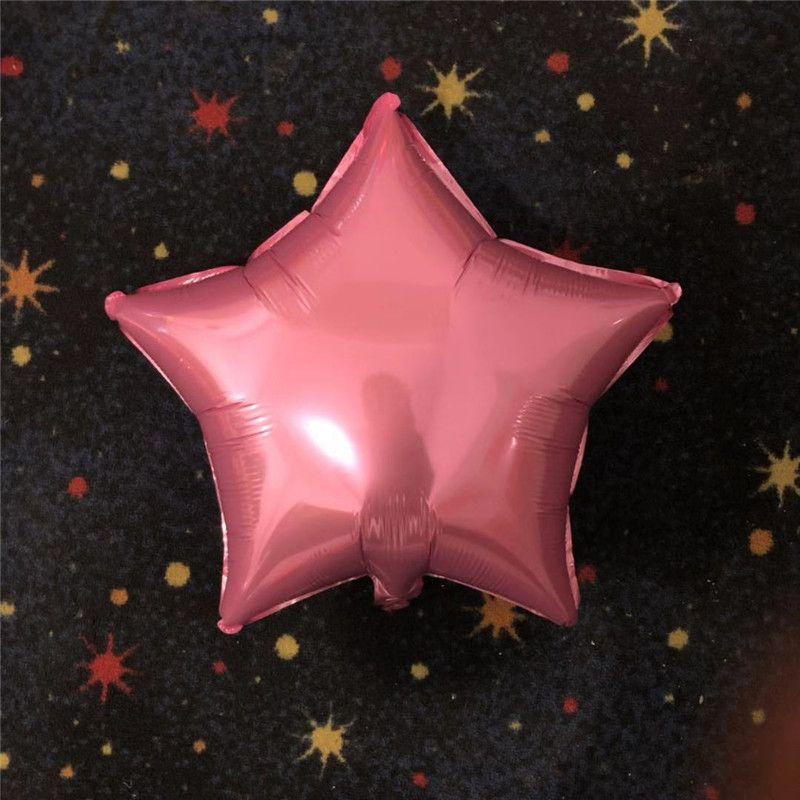18" Solid Colour Foil Balloons Heart Star Round Shape For Wedding Party Birthday