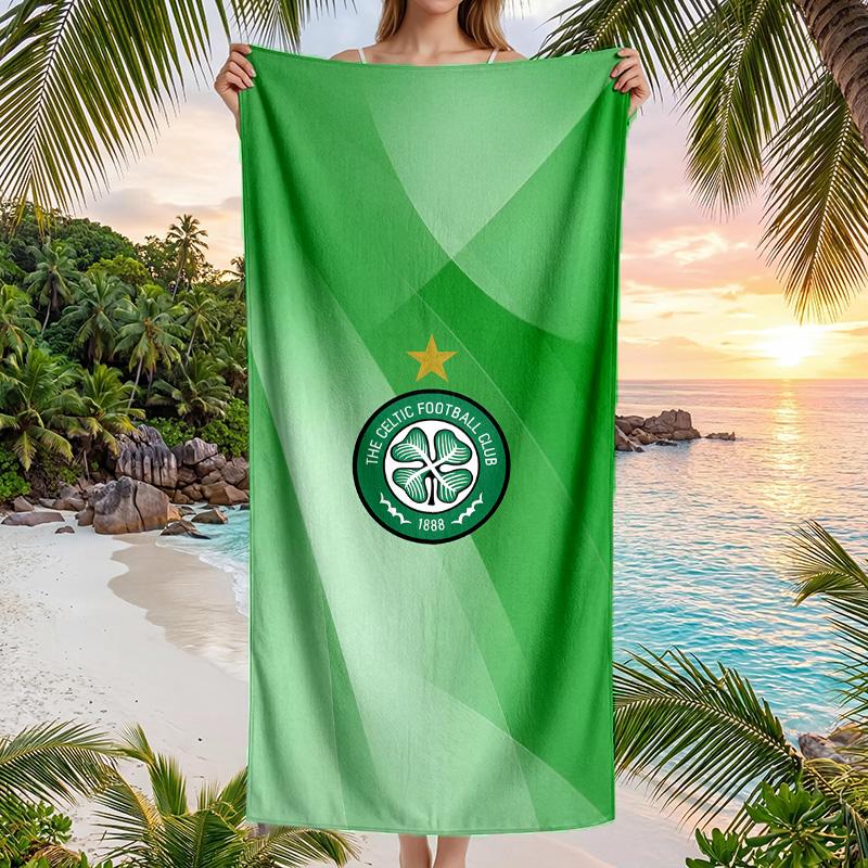 Asciugamano da Spiaggia Celtic FC Morbido Microfibra Asciugamano Estivo Asciugatura Rapida Assorbente per Spiaggia Piscina Viaggio