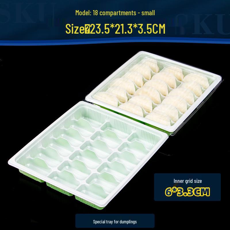 Chulu 18-Compartment Disposable Freezer Containers with Lids (100 Pack)