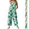 Dam Casual Jumpsuit Ärmlös St. Jumpsuit med tryck på Patricks dag-motiv