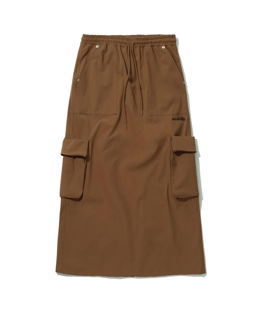 1993 Studio Wind Cargo Long Skirt_Brick