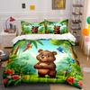 Playful Forest Teddy Bliss. Bedding Sets Duvet Covers Pillowcases(1* Duvet Cover 2* Pillowcases Without Duvet Insert)