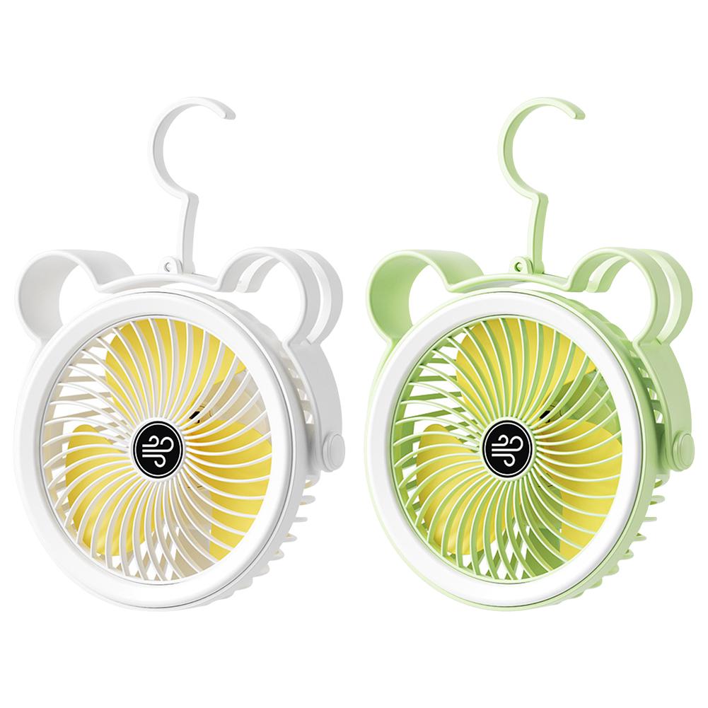 

Электрический вентилятор воздушного охлаждения с USB аккумулятором, 1200 мАч, настольный вентилятор со светодиодной подсветкой