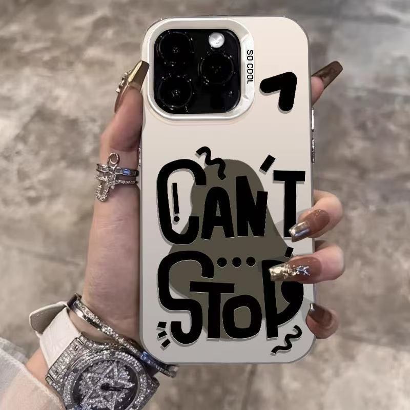 European and American new models are suitable for iphone17 mobile phone case Apple 15promax/14 anti-drop 13pro16 English graffiti