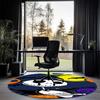 The Nightmare Before Christmas Printed Round Rug Carpet Chair Rug Area Rug Entryway Doormats,for Office Chair Living Room Bedroom Kitchen Room.