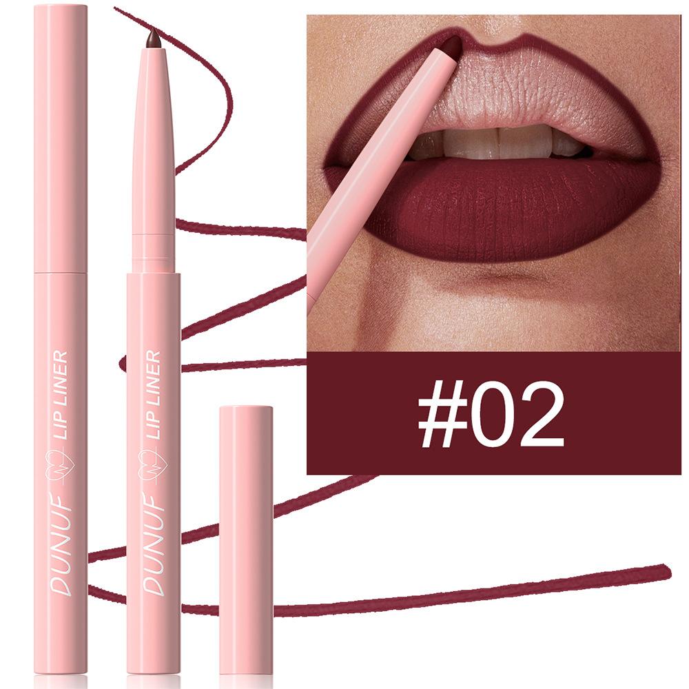 12 Colors Matte Lipliner Pencil Red Contour Tint Lipstick Waterproof Long Lasting Non-stick Cup Moisturising Lips Makeup