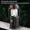 Solar Camping Lantern 1200 MAh Hand Crank Lantern High Brightness Long-Lasting Portable Camp Gear For Survival Tent Power Outage