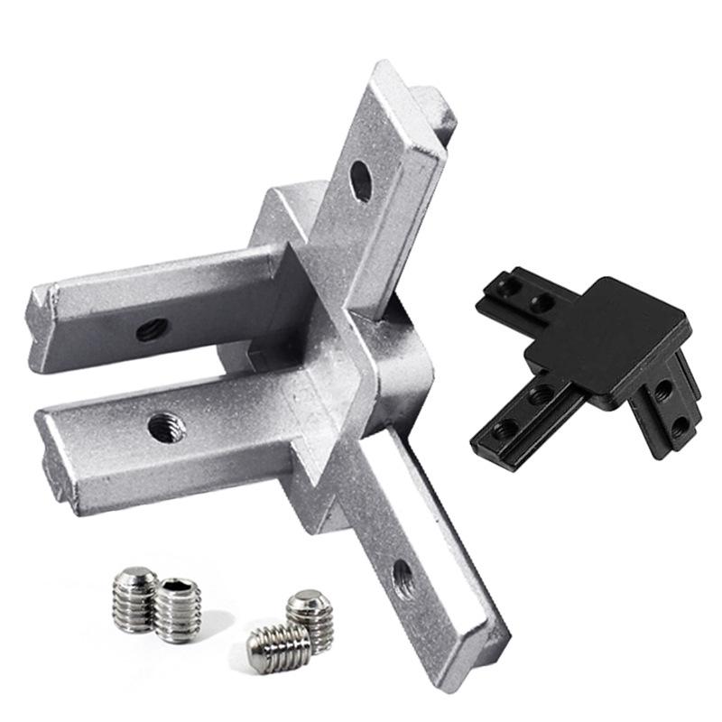 20/30/40 3-dimensional Right-angle Connector 3-Way End Corner Bracket Connector Cast Aluminum Universal Angle Slot Connector