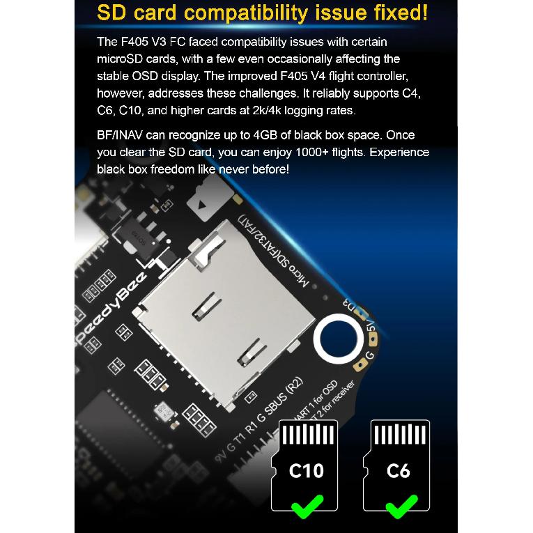 For Speedybee F405 V4 Stack BLS 55A 4-in-1 ESC&FC RC iNAV Betaflight Configure Bluetooth 3-6S FPV 5-8 inch frame Drone parts