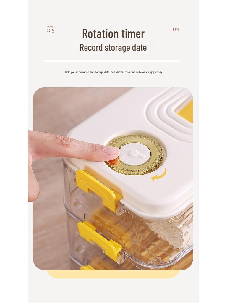 Scatola Quadrata Ermetica in Plastica per Conservare Noodles con Coperchio per Cucina e Frigo