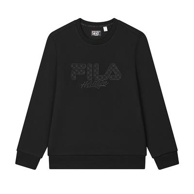 Heritage Ležérna Všestranná Okrúhly výstrih S nápisom Sveter s dlhým rukávom Mikina Pánska mikina Čierna F11M518202FBK