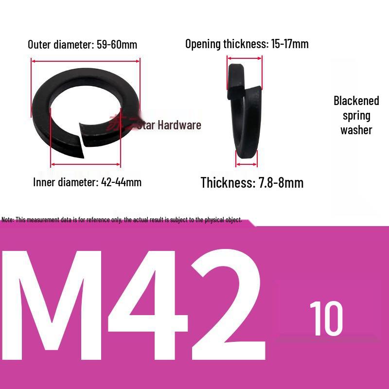 GB Blackened Split Spring Washers: M3, M4, M5, M6, M8, M10, M12