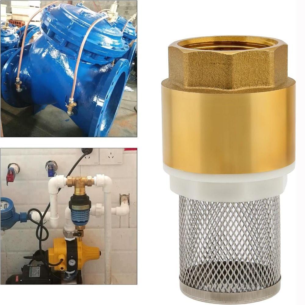 Brass Material Foot Valve 1/2" 3/4" 1" One Way Valve Durable Bottom Valve