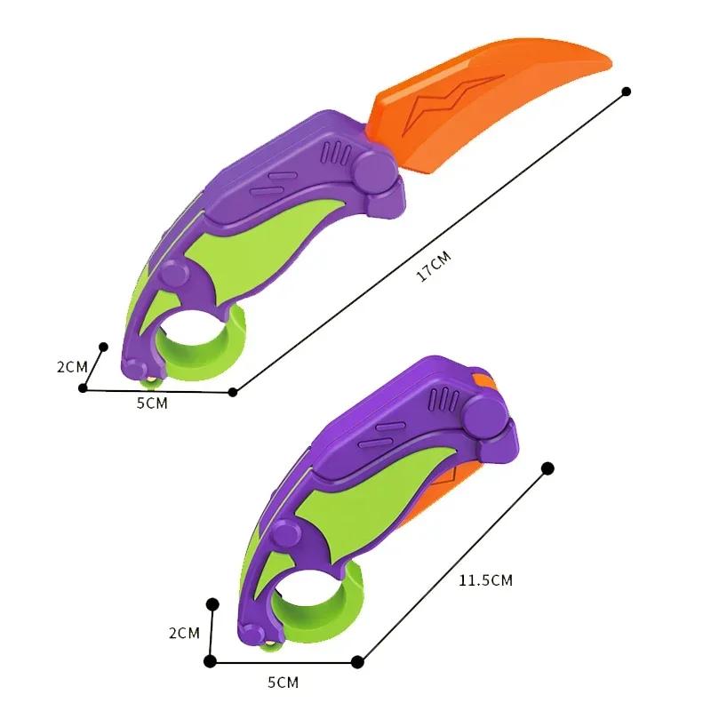 3D Printed Gravity Claw Knife Toy Stress Relief Butterfly Fidget Hand Gripper Sensory Toys decompress push card gifts