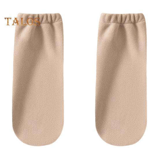 

1 пара спальных носков, однотонные двухсторонние флисовые женские носки, высокоэластичные, дышащие, теплые носки-подкладки хаки