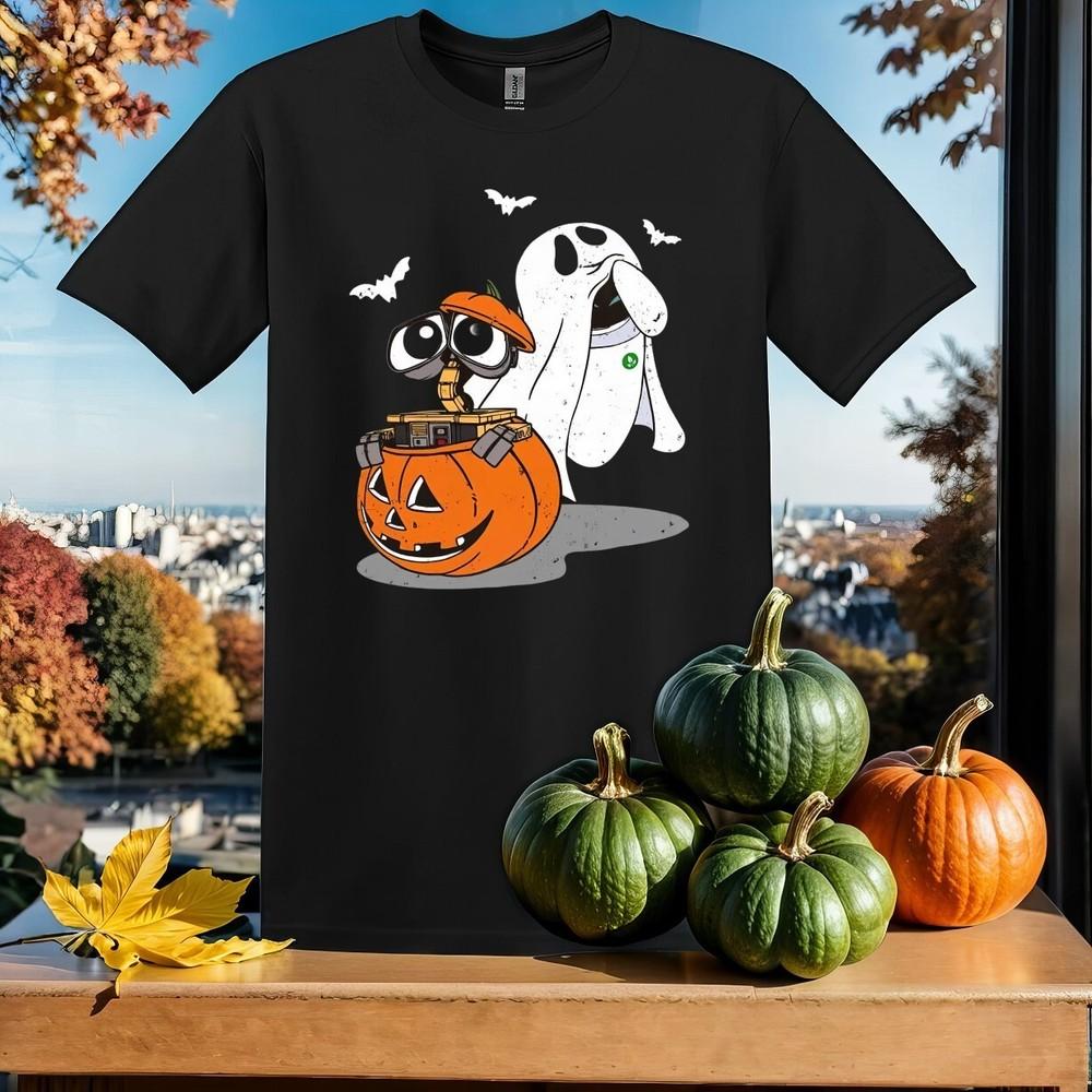 

Cute Wall E And Eve Pumpkin T-shirt T shirt Men Women Unisex Tshirt SY71 4XL