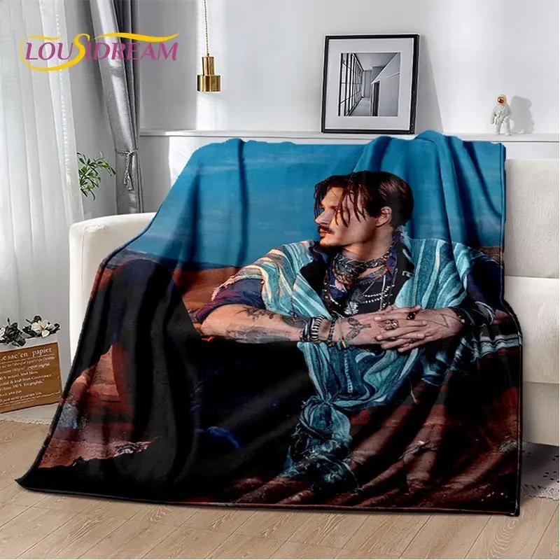 3D Printing Johnny Depp Series Soft Plush Blanket,Flannel Blanket Throw Blanket for Living Room Bedroom Bed Sofa Picnic Cover
