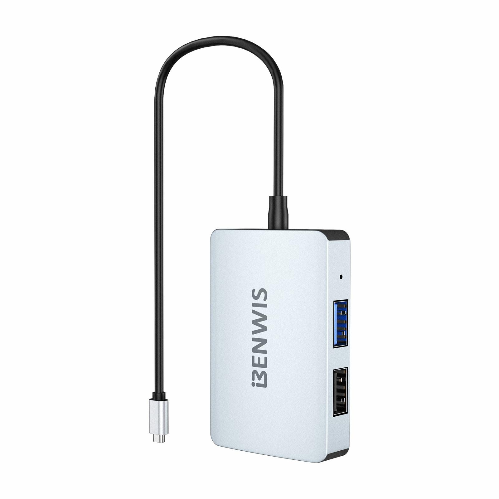 

BENWIS MP-HUB-1 5 in 1 USB-C Hub Docking Station Support PD 100W Fast Charging As Shown A