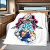1PC Zamasu,Vegito Print Flannel Blanket, High quality All Seasons, Home Decor, Warmth and Comfort, Perfect for Christmas Gifts