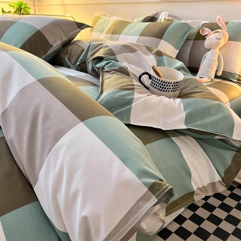 Bettbezug, Reine Baumwolle, Einzelstück, 180x220cm - 2025 Neu 1,5m Vierteiliges Set